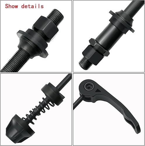 Miniatura 3 de MTB Buje de bicicleta de liberación rápida, bicicleta de montaña de carretera, eje hueco delantero y trasero, juego con espaciamiento estándar (1