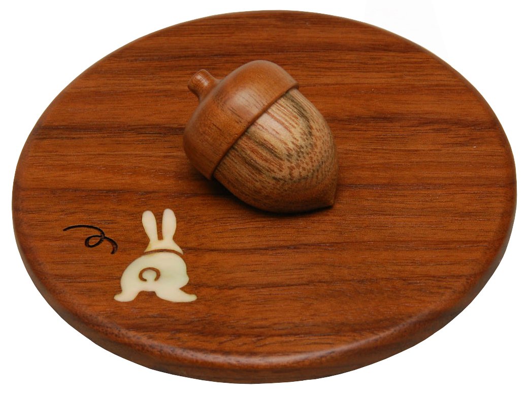 どんぐり　ブラウン23 Amazon.co.jp: どんぐりのふた うさぎ (ウォールナット) 457 : ホーム