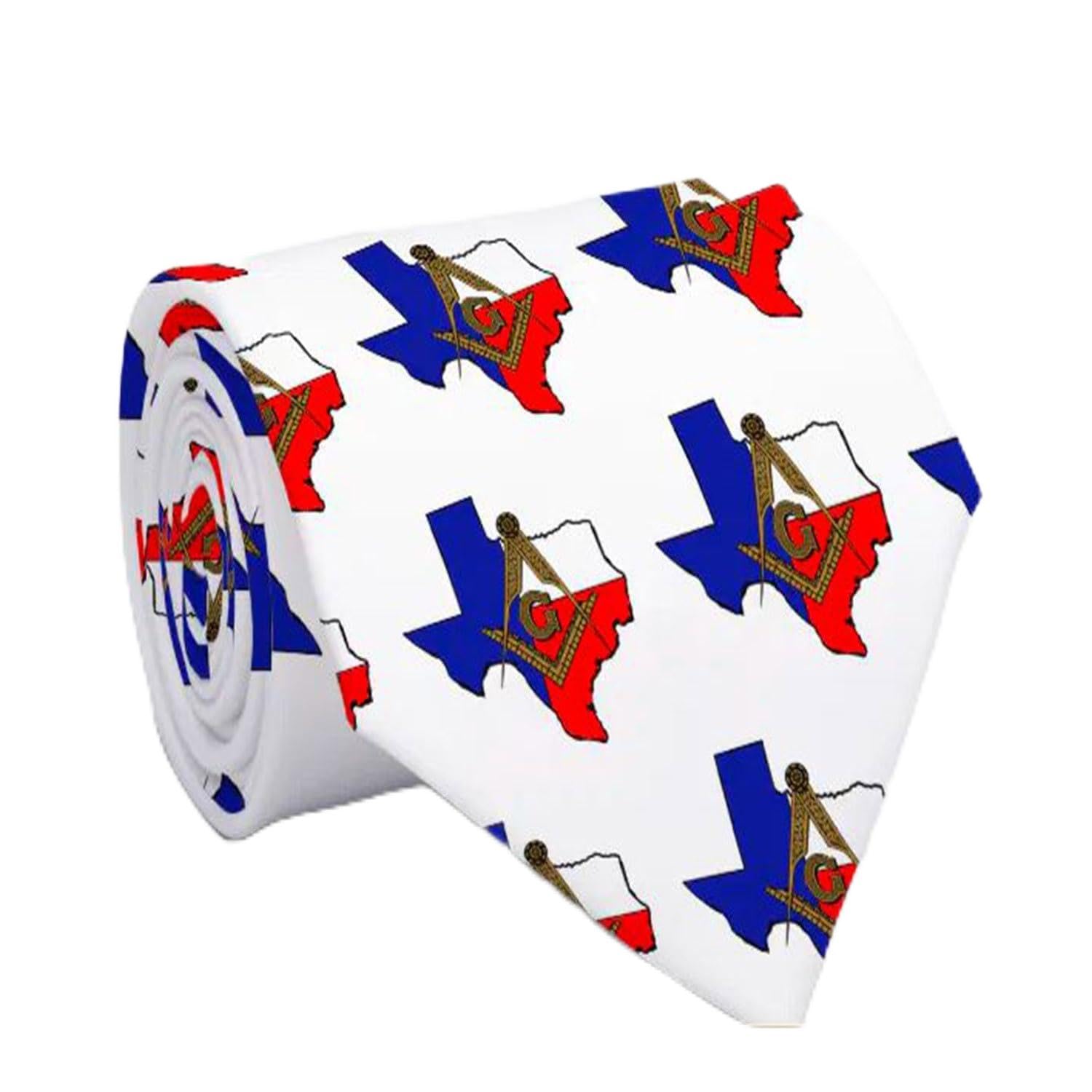 Master Mason Tie Blue Lodge Necktie - Mens Mason Neckties Freemason Ties Men Free Mason Necktie Masonic Tie for Men