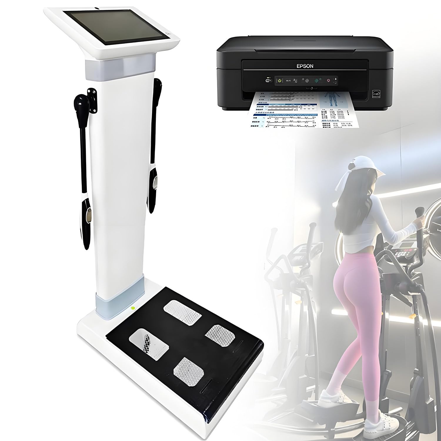 Body Composition Analyser Weight Height Measurement Intelligent Body Scanner Measurement Analysis Fat Testing Machine Human Analyzer with Printer