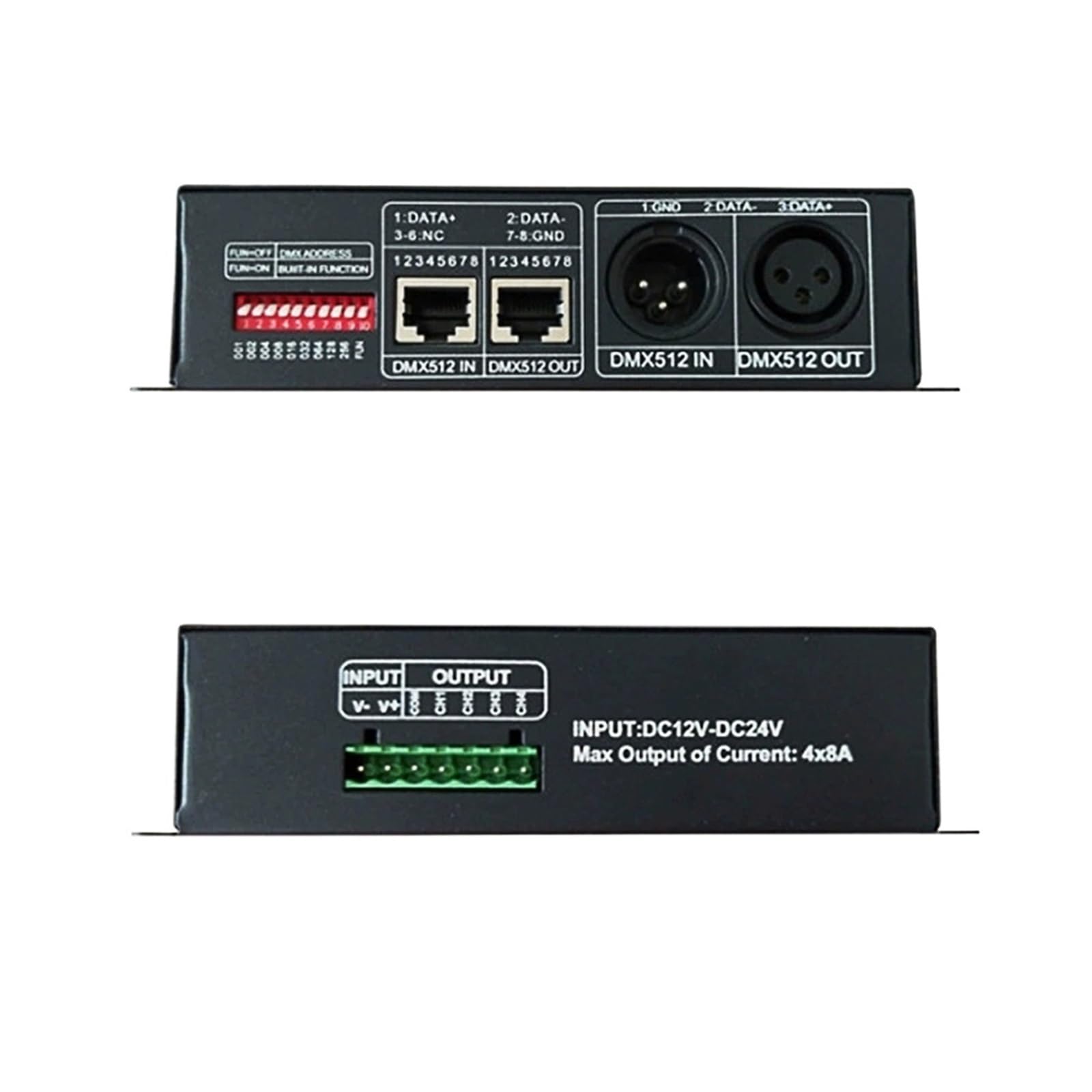 Decodificador DMX512 RGBW de 4 canales para tiras de luces LED