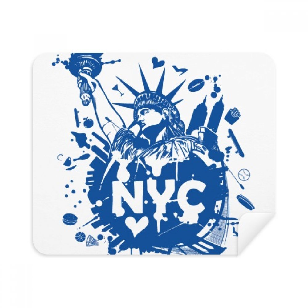 New York City USA of Liberty Cleaning Cloth Screen Cleaner 2pcs Suede Fabric