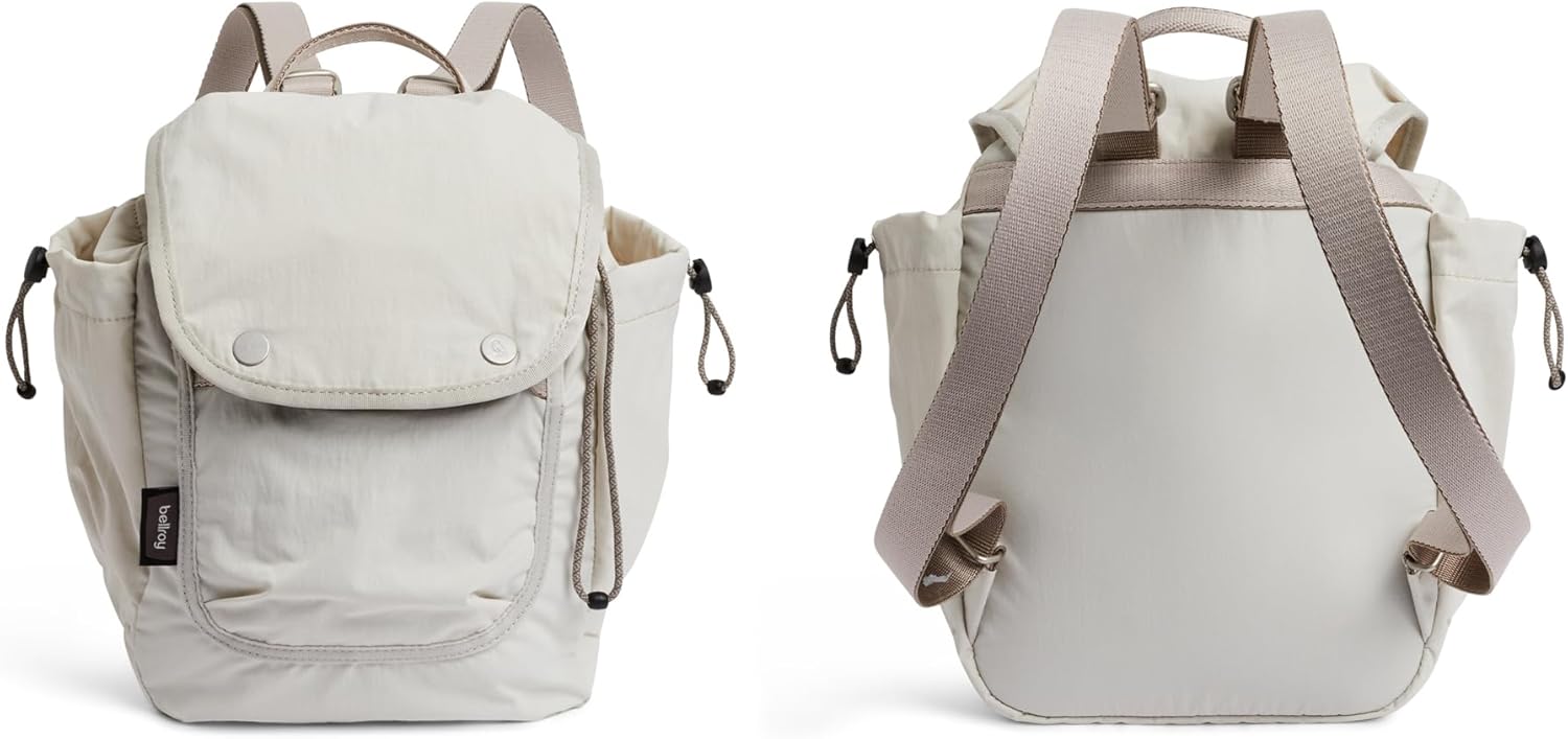 Bellroy Cinch Minipack (lightweight 9 liter backpack with external organization and adjustable shoulder straps) - Oat - Image 2