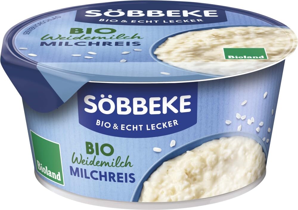 Bio Weidemilch Milchreis für Erwachsene bei Mahlzeitenuzu#gaumenü increments 6 x 150 gBioLand Bio Weidemilch Milchreis