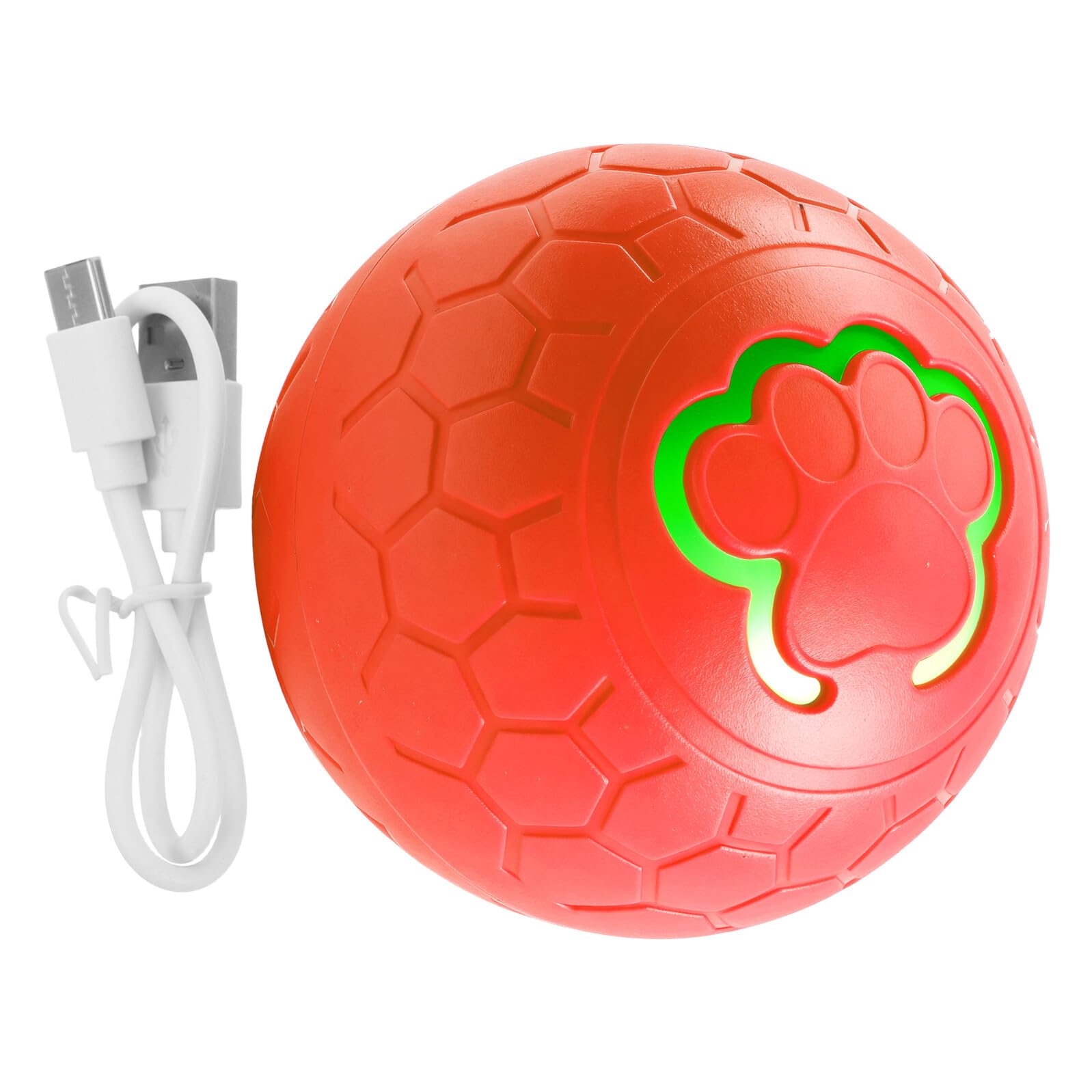 Balle sauteuse pour chien lumineuse LED, le jouet interactif automatique et rechargeable
