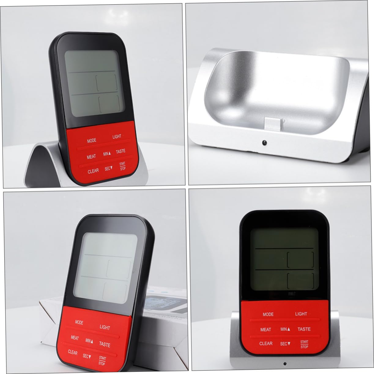 Cabilock Termómetro Inalámbrico para Alimentos, Diseño Naranja, Cocina y Parrilla, sin Batería