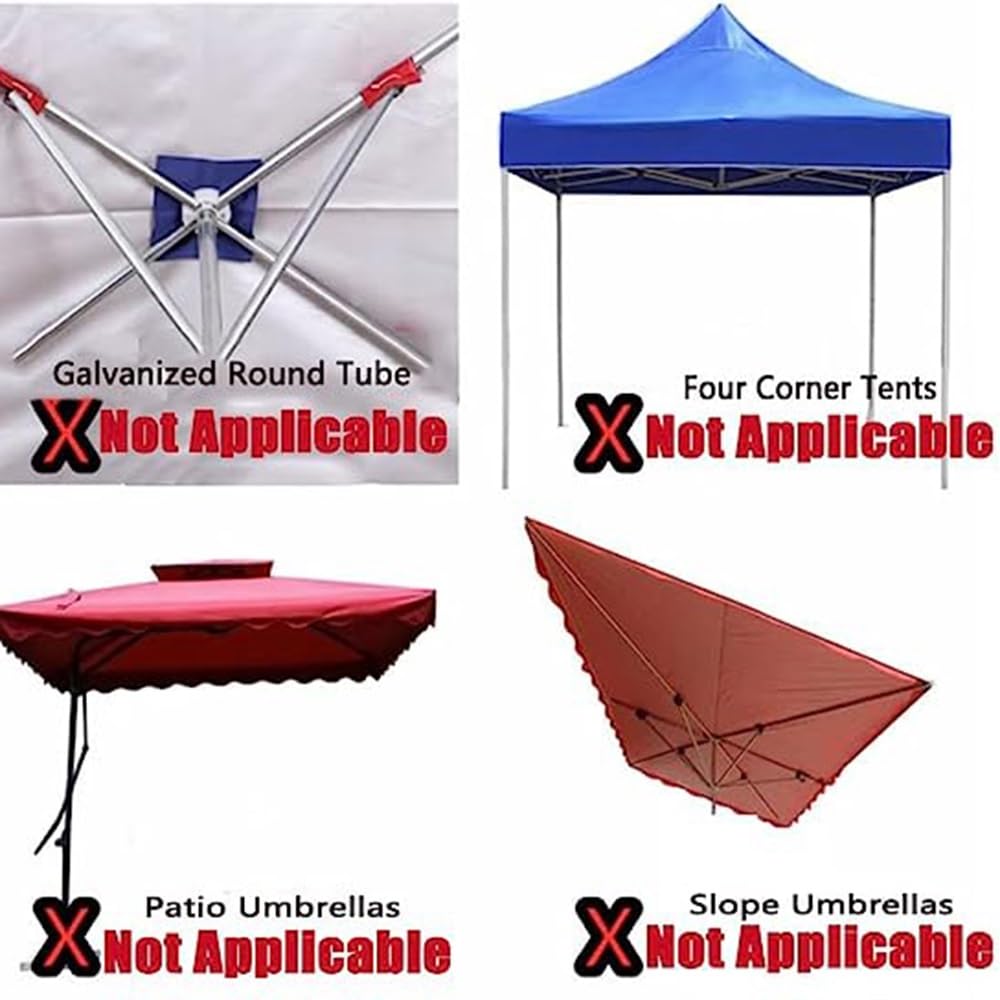 Rettangolare Telo di Ricambio per Ombrellone 220×280cm 250×250cm Panno di Ricambio per Ombrellone Tessuto in Poliestere(Color:Red,Size:220x280cm/7.2x9.1ft)