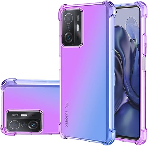 Miniatura 8 de Gufuwo Funda para Xiaomi 11T ProXiaomi 11T Cute Case Girls Women Gradient Slim Anti Scratch Soft TPU Phone Cover a prueba de golpes Funda protectora