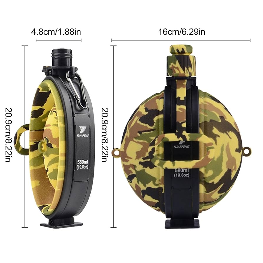 Amazon.co.jp: 折りたたみ式ミリタリーウォーターボトル - 軍用