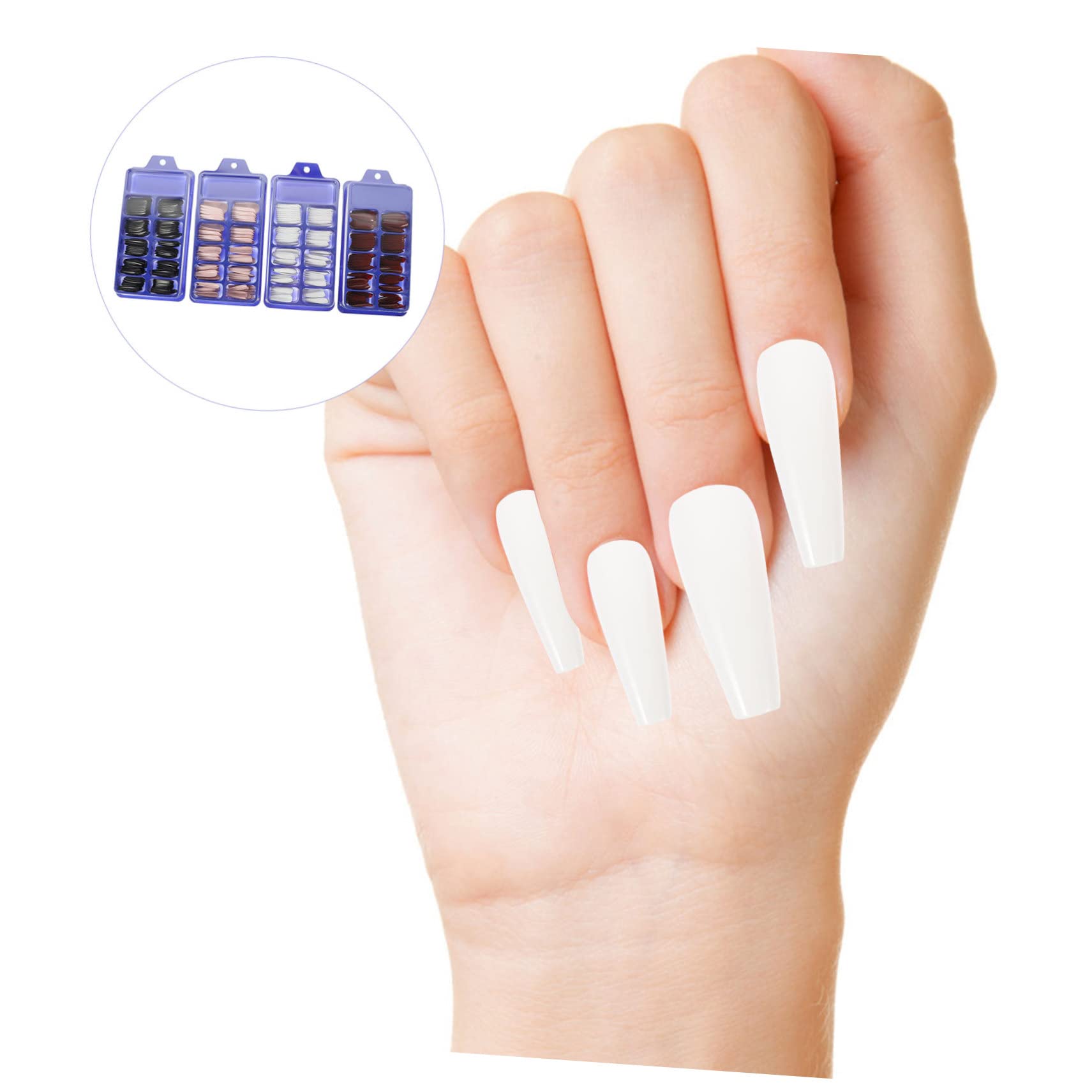 minkissy 800pezzi Unghie Finte Lunghe Adesive Per Manicure Copertura Completa Per Occasioni Formali e Informali Di Unghie Per Donne e Ragazze