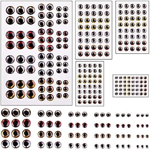 SILANON Fishing Lure Eyes 3D 4D 5D Artificial Fish Eyes for Making Fishing Bait Realistic Fly Tying Fake Eye Crafts DIY Cover