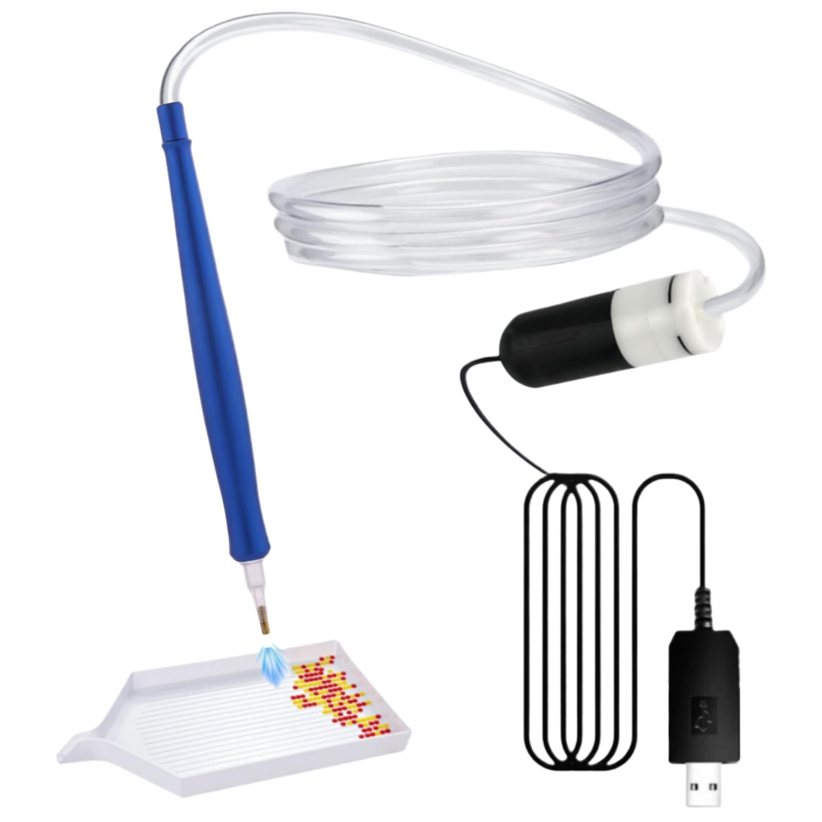 Stylo de peinture en strass électriques avec pompe à vide USB