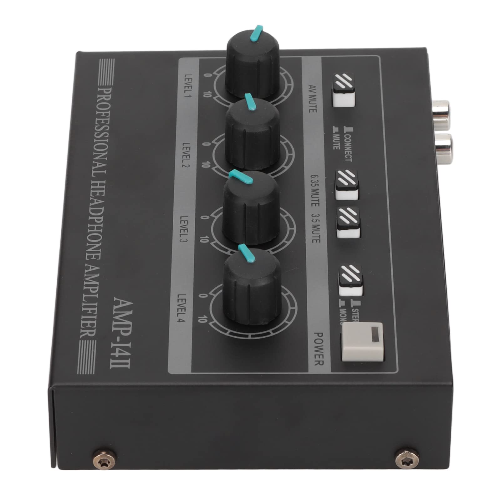 Amplificateur de Casque Compact à 4 Canaux pour Scène de Studio avec Adaptateur 12 V (Prise UE)