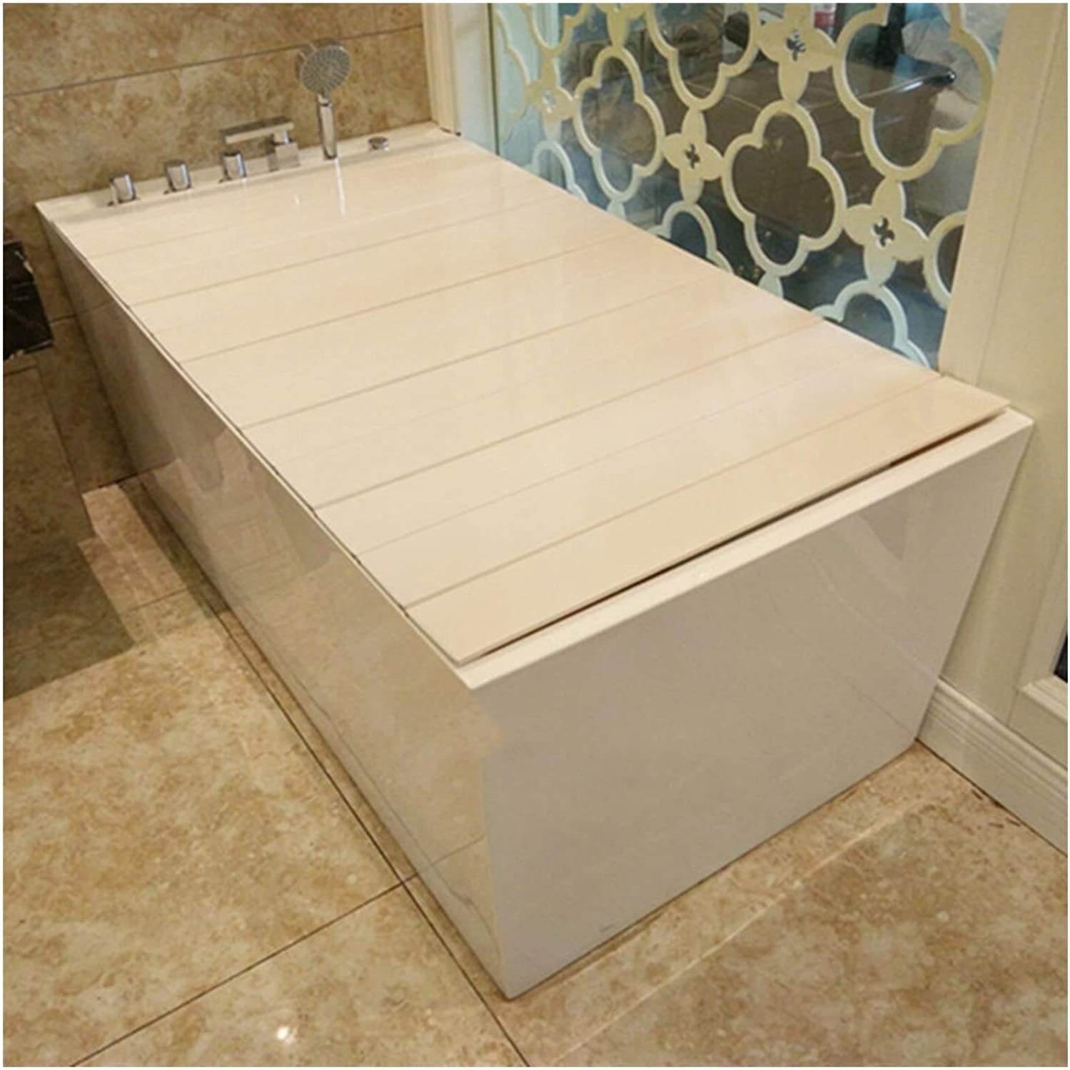 Couvercle d'isolation de baignoire JATIBOSH blanc en PVC