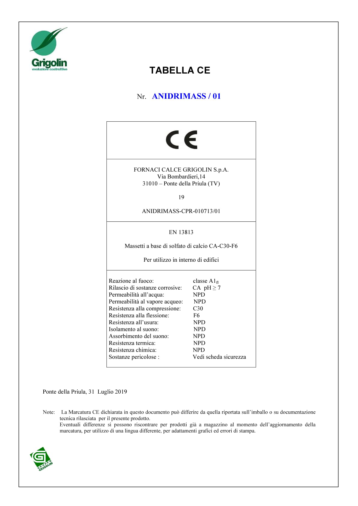 Massetto autolivellante a base anidrite Baseforte Anidrimass(25kg)