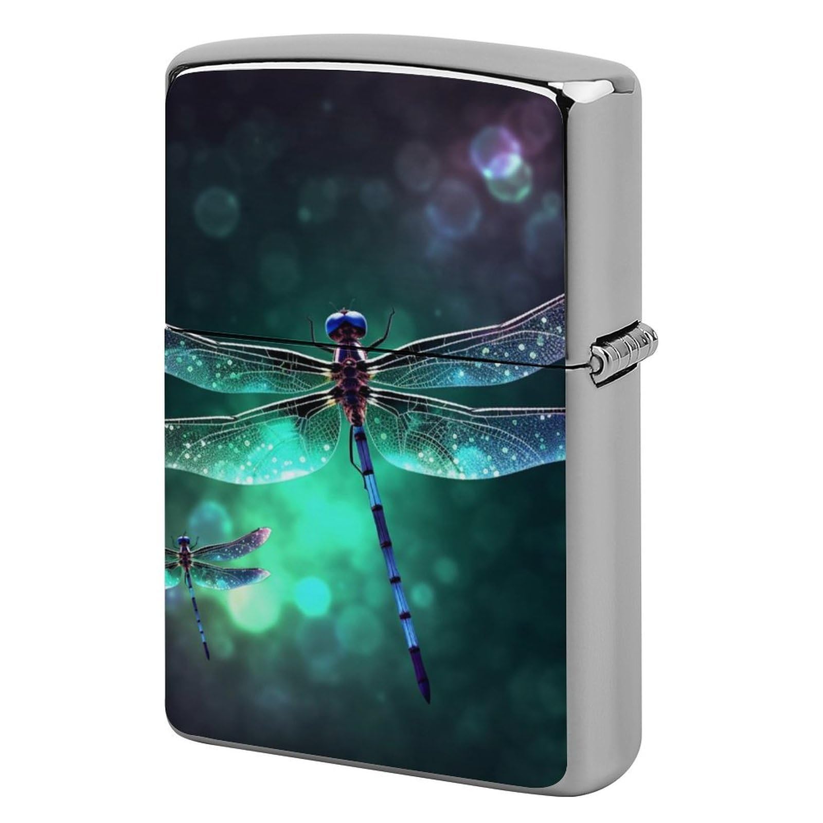 Galaxy Animal Dragonfly Lighter Cover for Men, Personalized Lighter Case for Birthday Gift, Flip-Top Lighters Protective Cover, Portable Lighters Shell for Outdoor, Travel