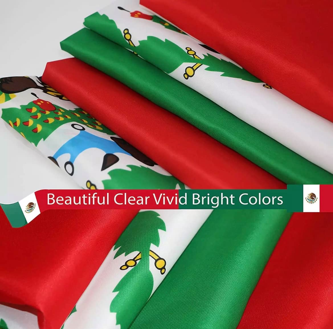 Mexiko Flagge – 90 X 150 Cm, Bestickt, 210D Polyester, Mit Messingösen