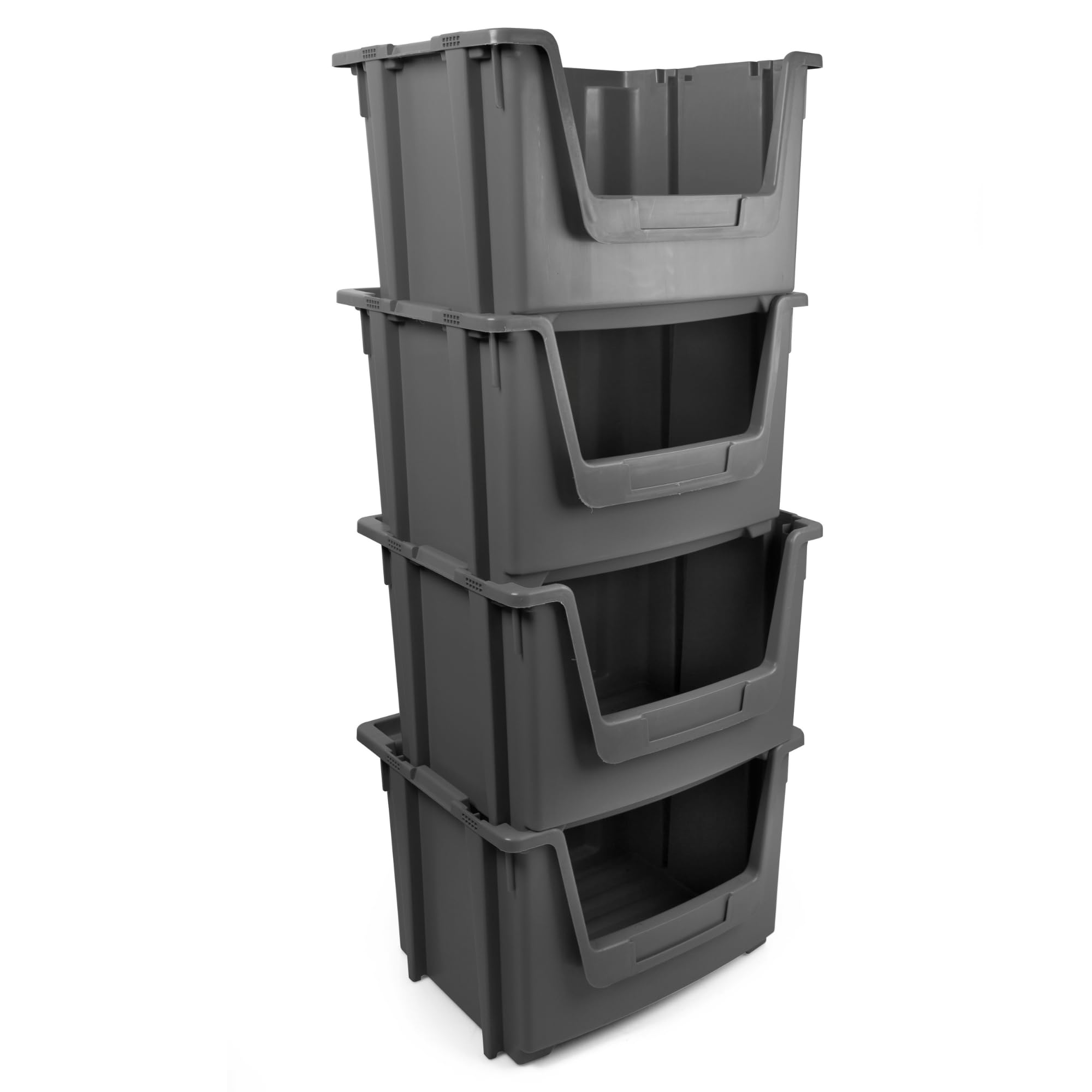 Tayg Pack 4 Cajoneras De Plástico 50 Litros - Organizador Para Armario, Almacenaje, Interior, Dormitorio, Lavadero Y Ropa, 39,5 X 50 X 32 Cm
