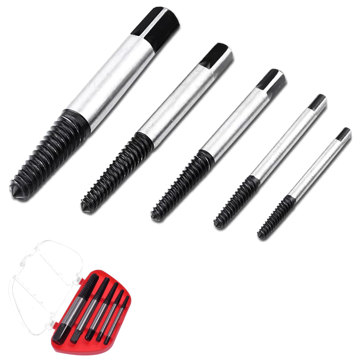 Estrattore Di Viti, 5 Pezzi Set Di Estrattori Di Bulloni Danneggiat, estrattore viti rotte, Dispositivo Di Rimozione Viti, Estrattore Viti Danneggiate Rotazione per Danneggiati/Spellati (plastica)