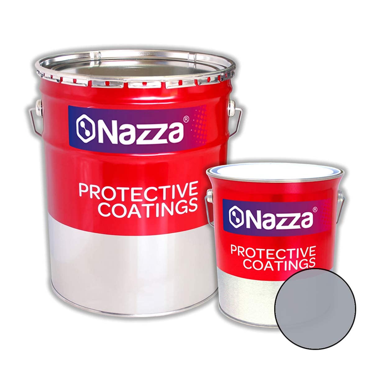 Nazza Pintura para suelo de garajes, Revestimiento epoxi 2 componentes ideal para hormigón, cemento, factorías, almacenes y suelos de interior, Color gris brillante, 4 Kg + 1 Kg