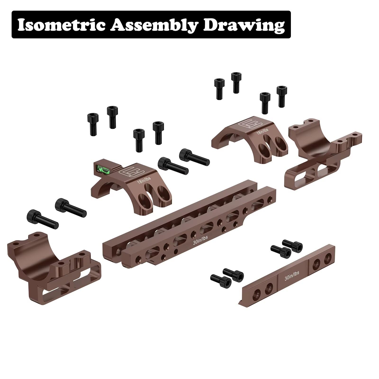 WestHunter Optics Precision WH304 Dovetail Scope Mount, Exclusiva para Competencias Deportivas | Brown