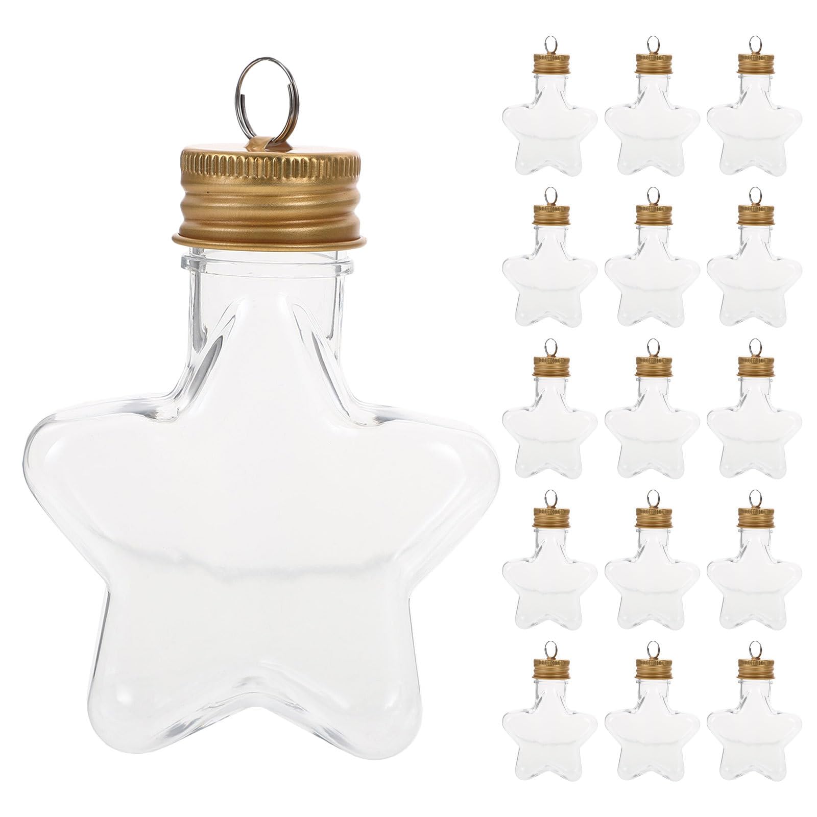Bocaux à bonbons en étoile 50 ML, le lot parfait pour des petits cadeaux de Noël