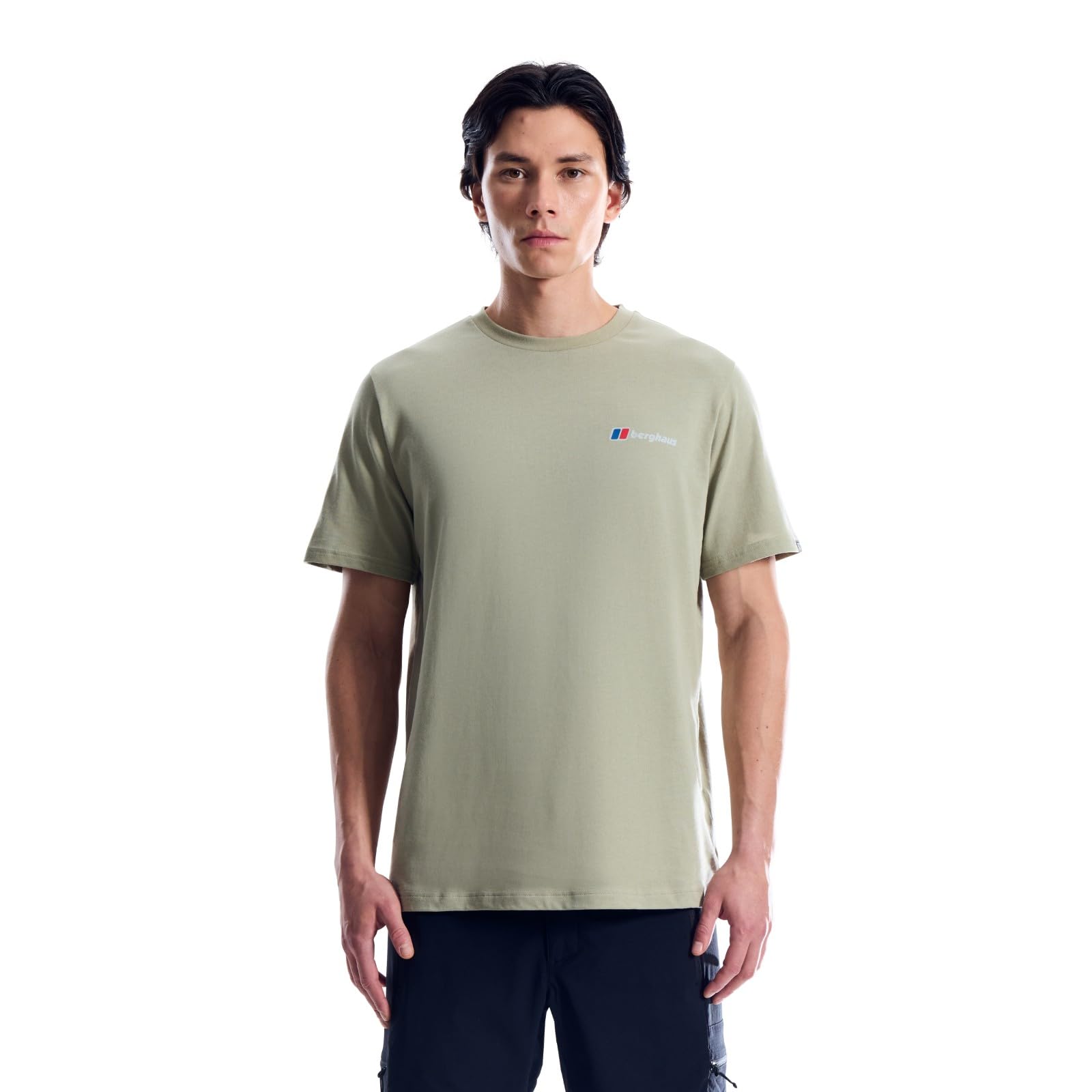 Berghaus Front & Back T Shirt Wisdom Grey Backprint Cotton Tee Top Medium