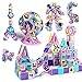 Mini Magnetische Bausteine 146Pcs Schloss Magnetic Bauklötze Baukasten Geschenk Kinder | 3D Macaron Lernen & Entwicklung Bausteine Mini Spielzeug | Perfekt für Zuhause, Schulen, Kindertagesstätten