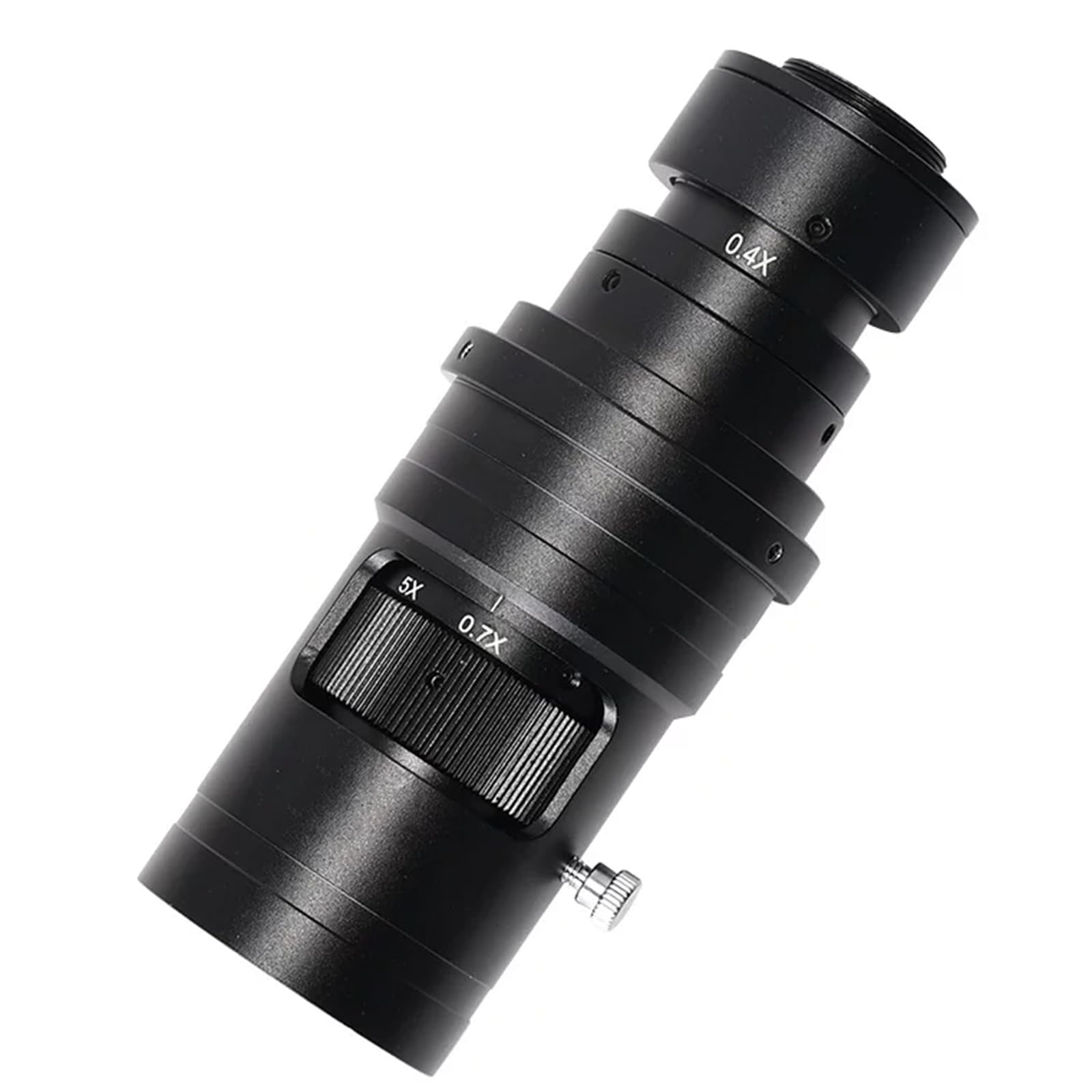 Vituord 0.7x-5x Zoom C-mount Lens, Industrial Microscope Camera Lens, With Parfocal Adjust, 110mm Working Distance, For Lab Machine Vision Inspection 200X