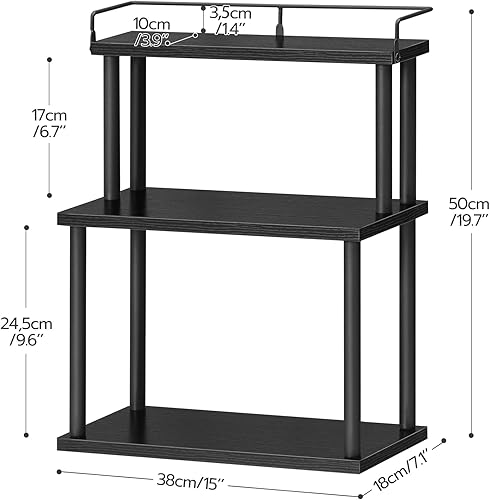 Miniatura 4 de Organizador de especias, estante de mostrador de 3 niveles, organizador de almacenamiento de escritorio para encimera, cocina, escritorio de