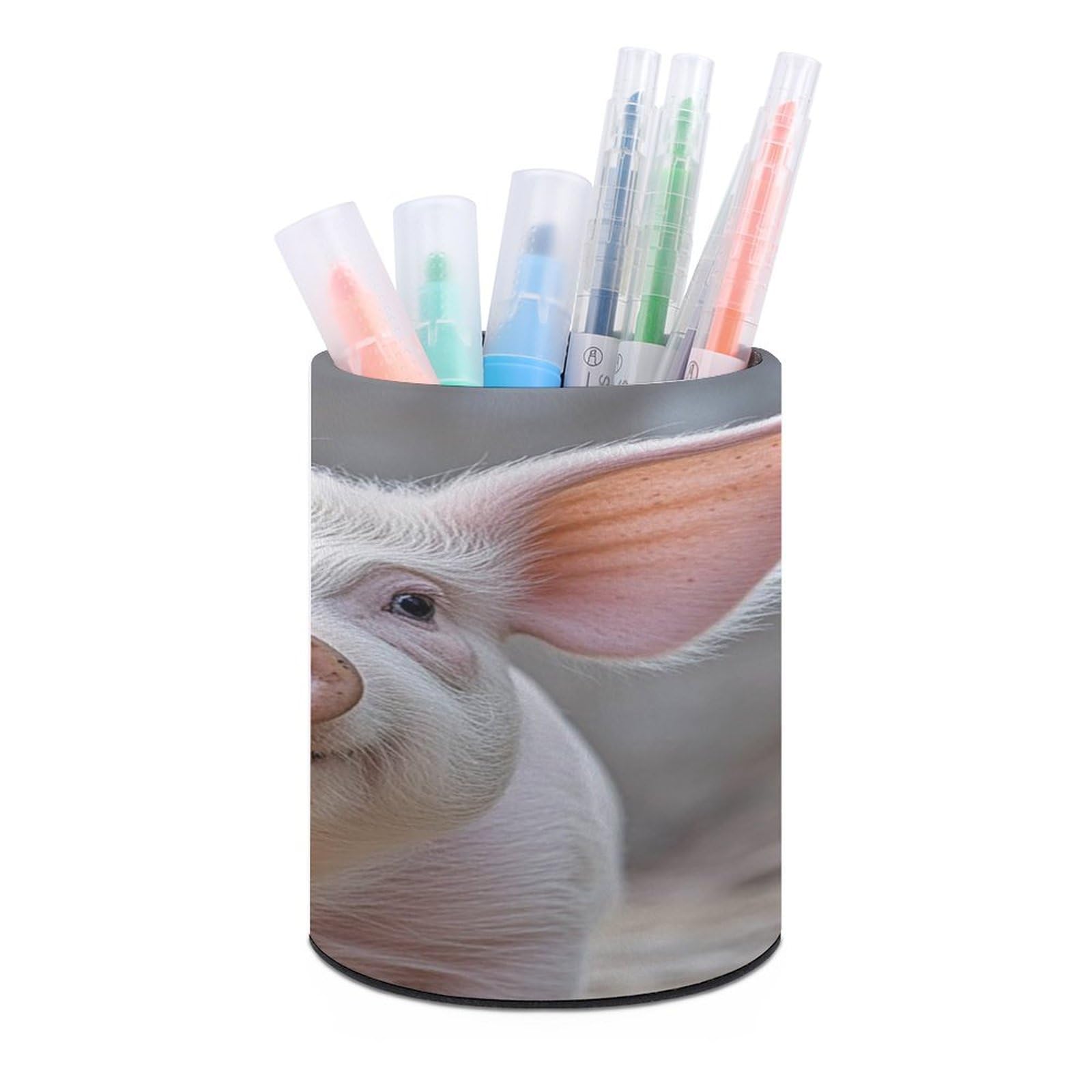 Pot à crayons rond pour ranger le bureau encombré avec un design animal mignon
