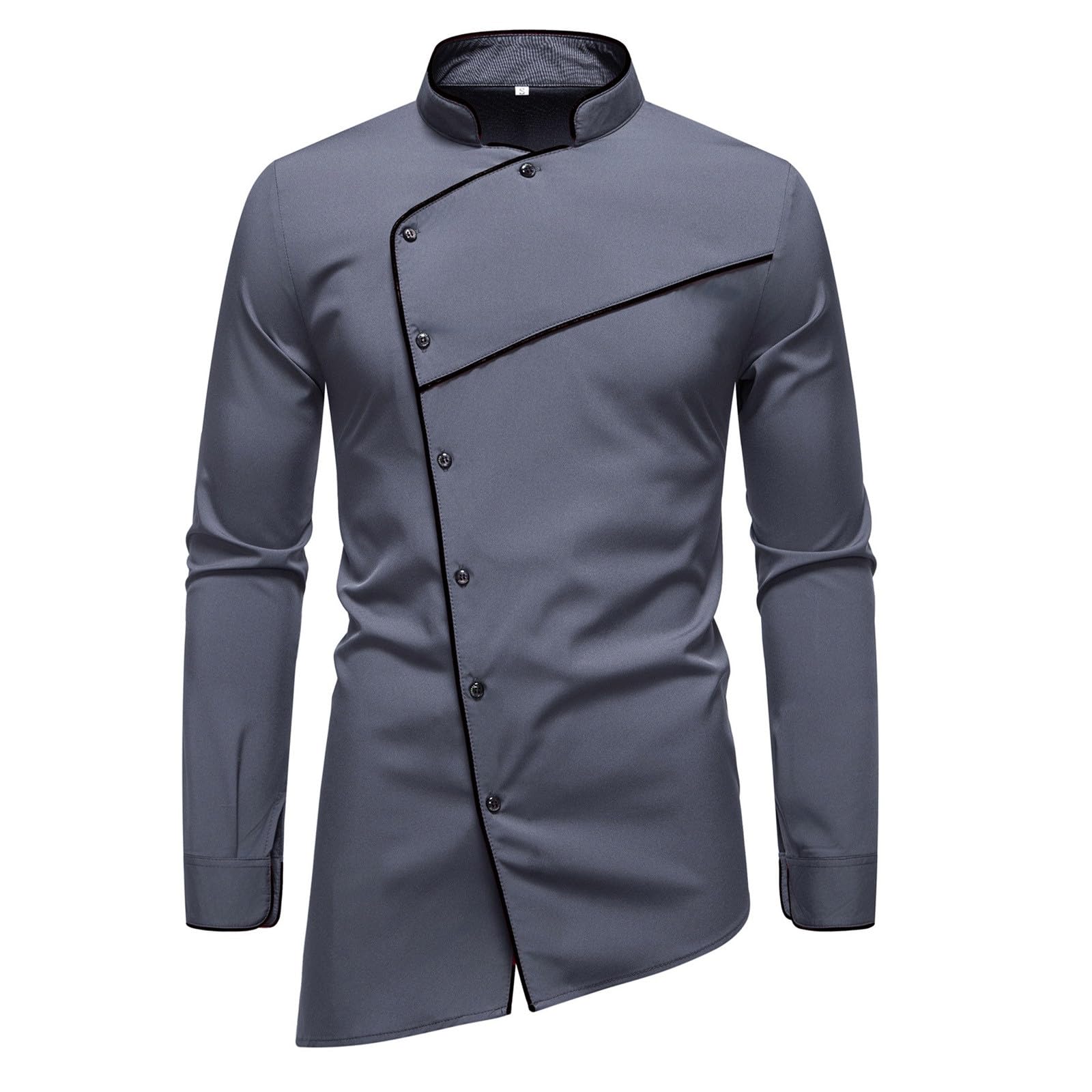 Generisch Set uniforme da cucina professionale da uomo con colletto alto, giacca da chef Set con pantaloni da cucina, giacca da cucina, hotel cafe, abbigliamento da lavoro, camicetta da uomo, camicia
