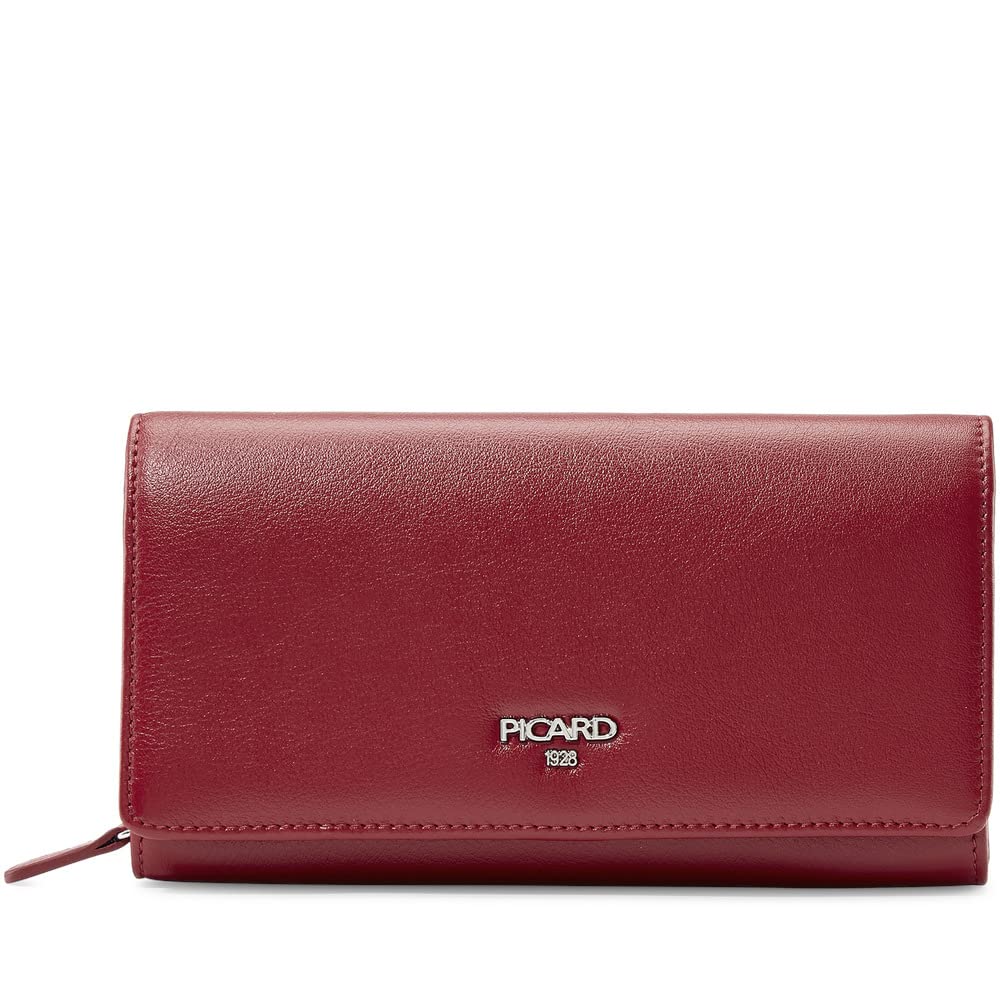 Picard Bingo Women's Purse Genuine Leather Large with Press Stud Purse Everyday, red, Standard Size, Casual
