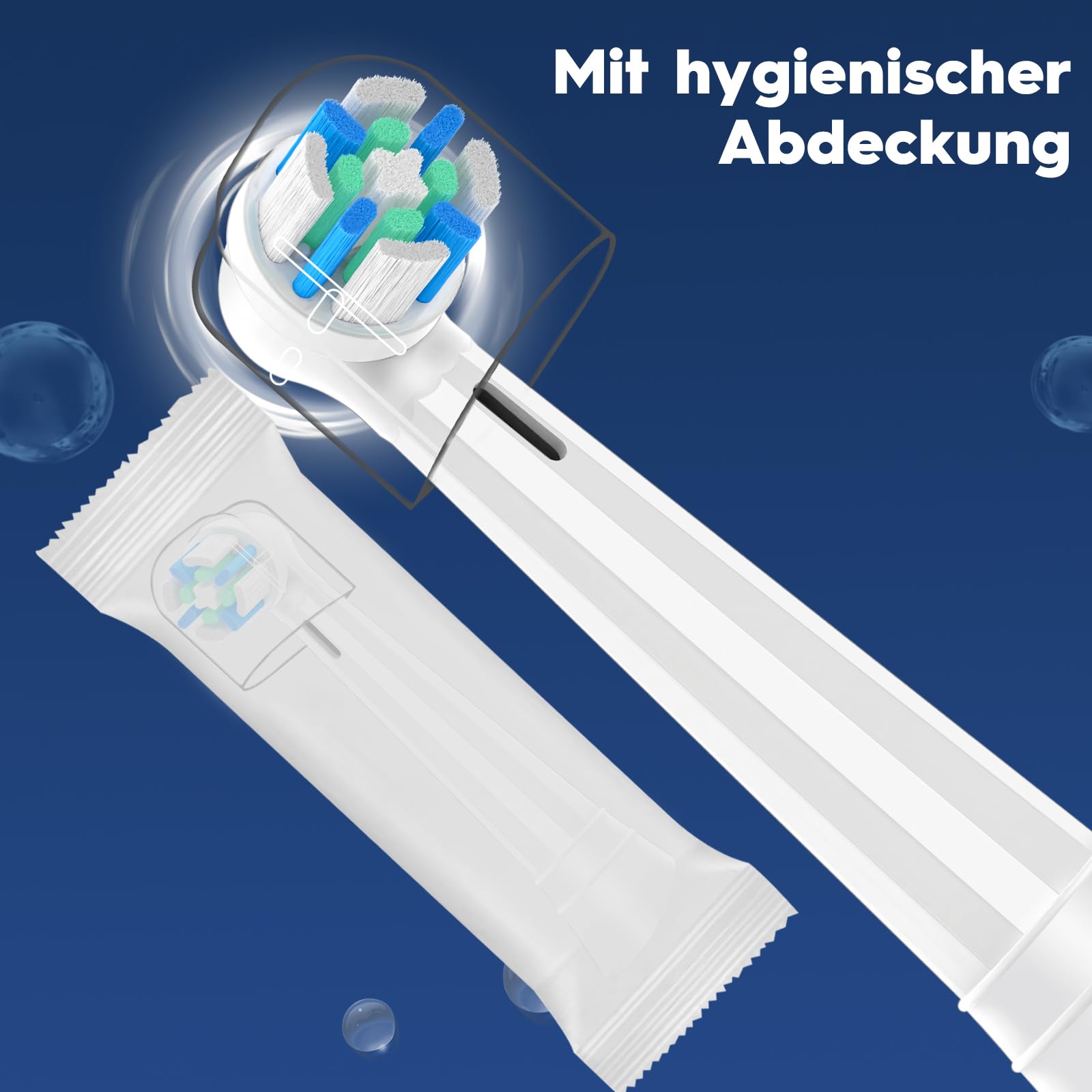 10 testine di ricambio compatibili con Oral B IO, spazzolini elettrici compatibili con Oral B iO 2/3/4/5/6/7/8/9/10 (Nero/Bianco)