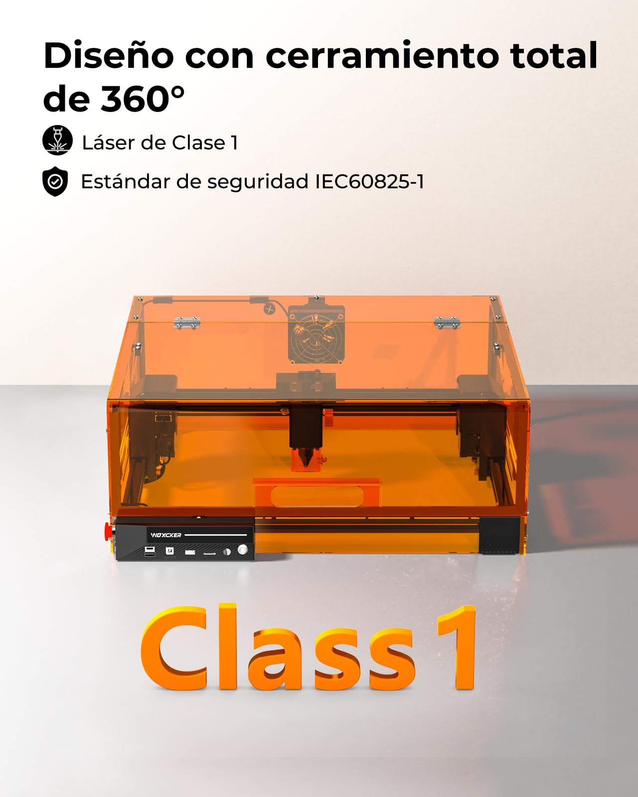 Grabadora Laser, Woxcker L2 MAX 20W Cortadora Laser con Carcasa, Máquina de Grabado Láser CNC, Superficie de Grabado 300x300mm Maquina Laser para Grabar y Cortar Madera, Metal y Vidrio