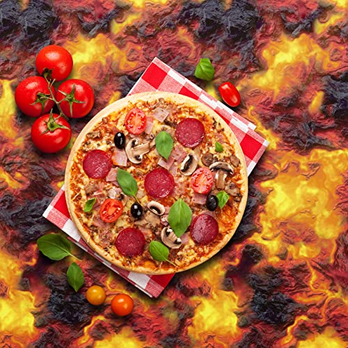 Image of Tiamon Lava Tablecloth, Fire Flame Tablecloth Decoration, 54 inch x 108 inch,3 Pcs