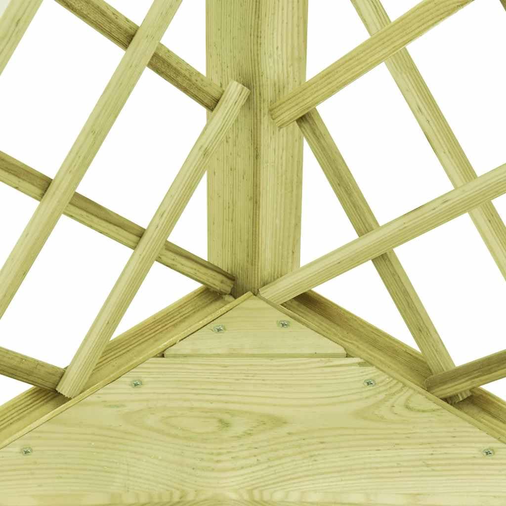 Pergola narożna impregnowana drewno sosnowe 130x130x197 cm