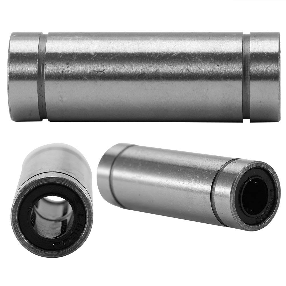 Łożyska liniowe, 6 szt. LM8LUU długie liniowe łożyska kulkowe, średnica wewnętrzna 8 mm, średnica zewnętrzna 15 mm, długość 45 mm, do drukarki 3D pręta 8 mm, części CNC i maszyny do grawerowania