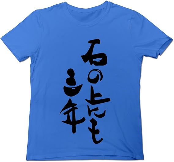 Amazon リンゴ メンズ 石の上にも三年 ことわざ Tシャツ Royalblue Small Tシャツ カットソー 通販