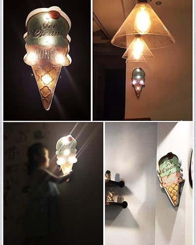 Miniatura 6 de Letrero de metal LED decorativo de barra LED de luz de pared (helado de lujo)