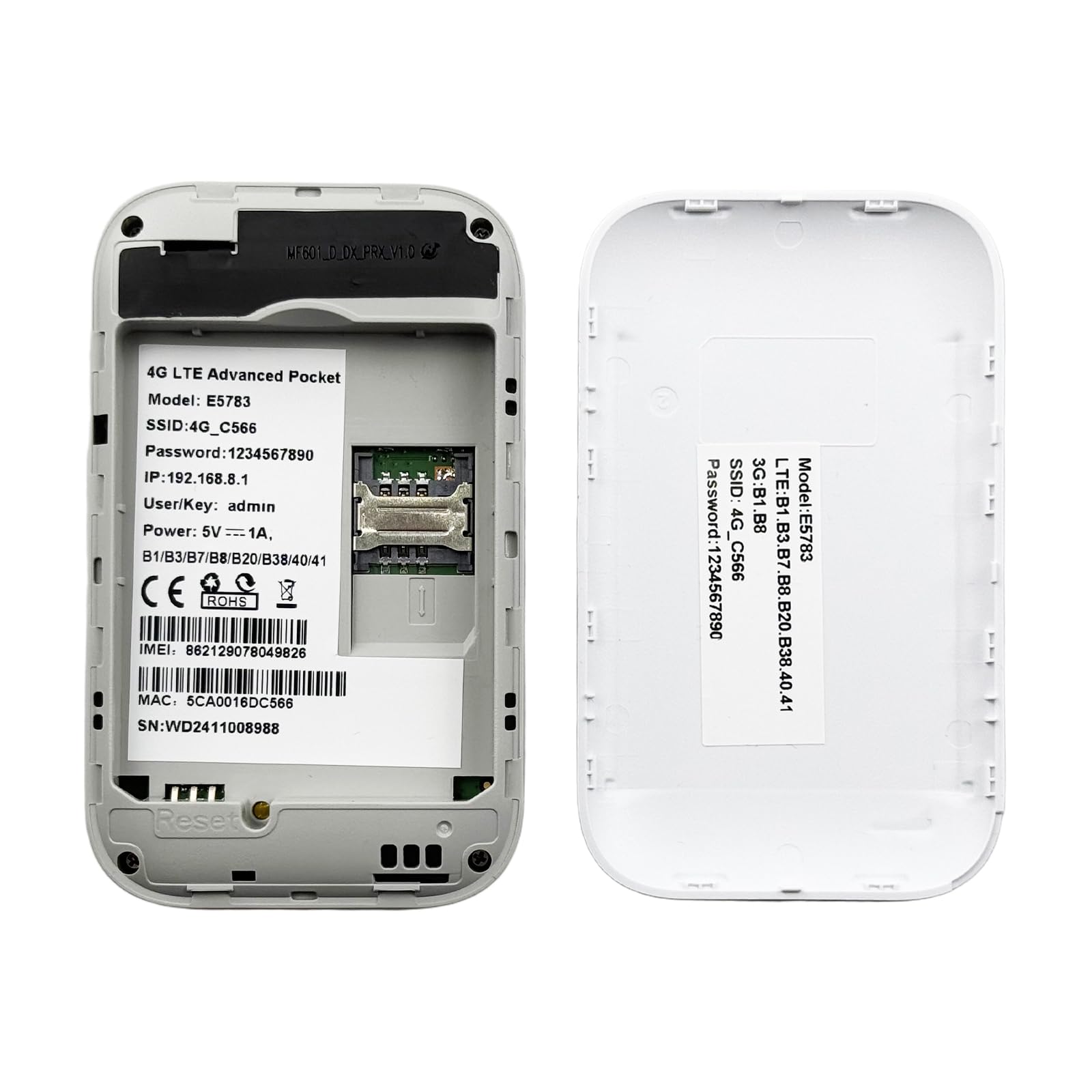 Hotspot mobile 4G LTE, point d'accès WiFi sans fil portable 300 Mbps avec écran LCD et fente pour carte SIM, routeur de poche 4G de voyage pour l'Europe, la maison et les entreprises