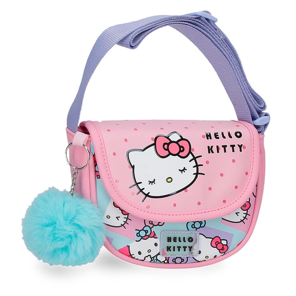 Sanrio Hello Kitty Bows Shoulder Bag with Pink Flap 16x14x5 cm PVC