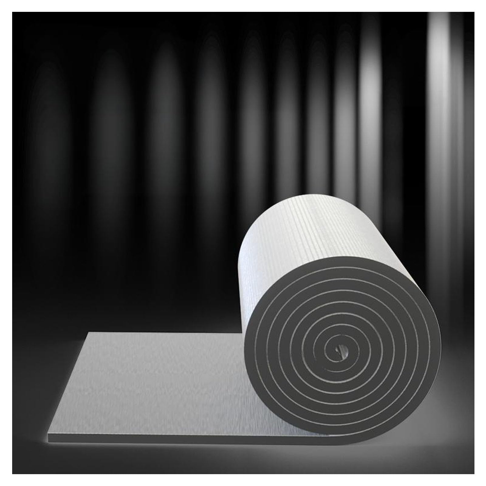 Heat Sound Deadening Insulation Mat，Automotive Sound Deadener，Car Sound Deadening Mat，Self-Adhesive Foam Aluminum foil Insulation Cotton，Reflective Foam Insulation Shield(10MM(THK),1*8m/3.2*26.2ft)