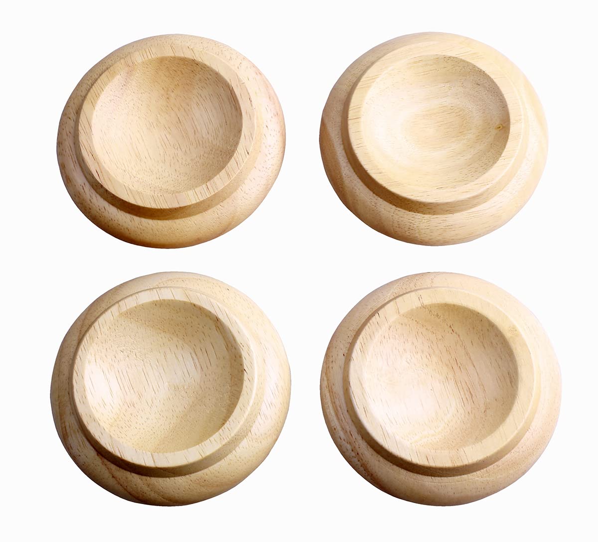 4 Pcs Solid Wood Upright Piano Caster Cups,Furniture Caster Cups,HilerPunk Sofas Beds Chairs Wheel Caster Cups Pads,with Non-Slip & Anti-Noise Felt Pads,for Hardwood Floor Protectors-Natural Wood - Image 4