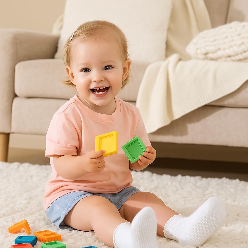 BISOUSOX Toddler Ruffle Socks for Girls, Baby Girl Grip White Frilly Grippy Non Slip Sock with Grips 0-6-12 Months 1-5T - Image 7