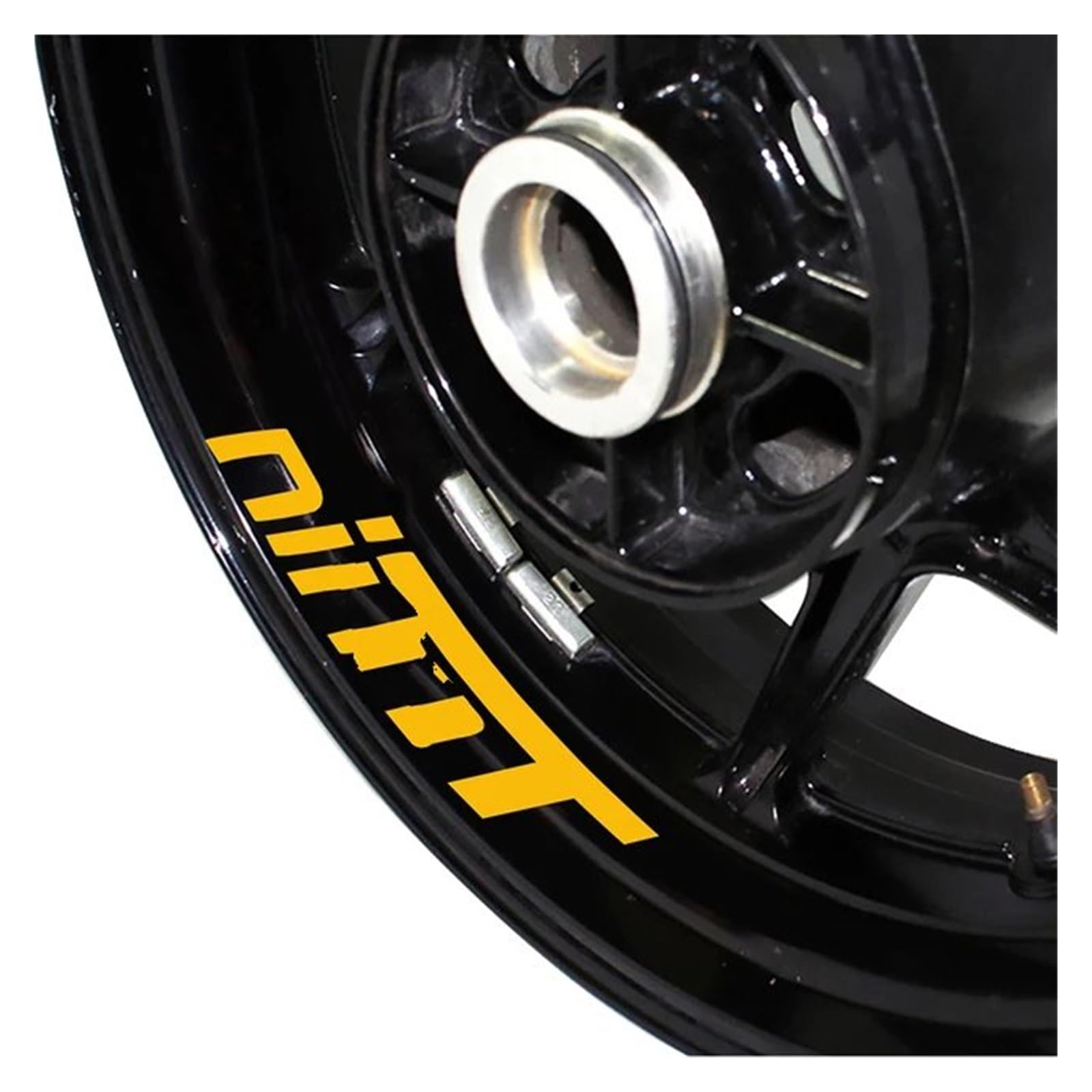 Naklejki na koła motocyklowe Odblaskowe Naklejki Koła Motocykla Naklejki Dekoracyjne Piasty Wodoodporna Folia Dla NINET Dla Ninet Naklejki na felgi(Reflective Yellow)