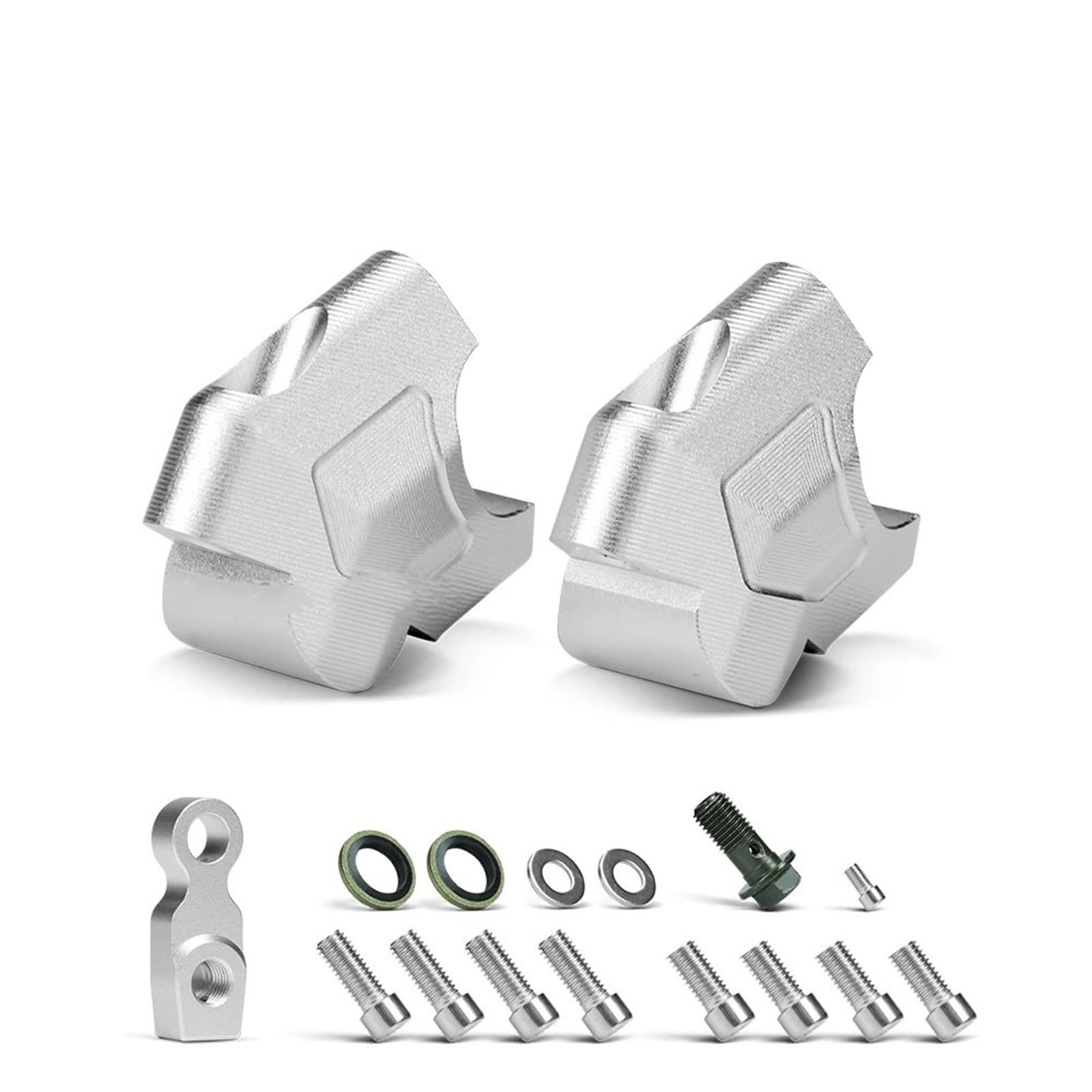 Alza Manillar Moto Compatible Con 800MT Elevadores De Manillar De Adaptador De Abrazadera, Altura De Elevación Para Accesorios De Refuerzo, Elevador De Manillar Para Motos Pit Dirt Bikes(Silver)