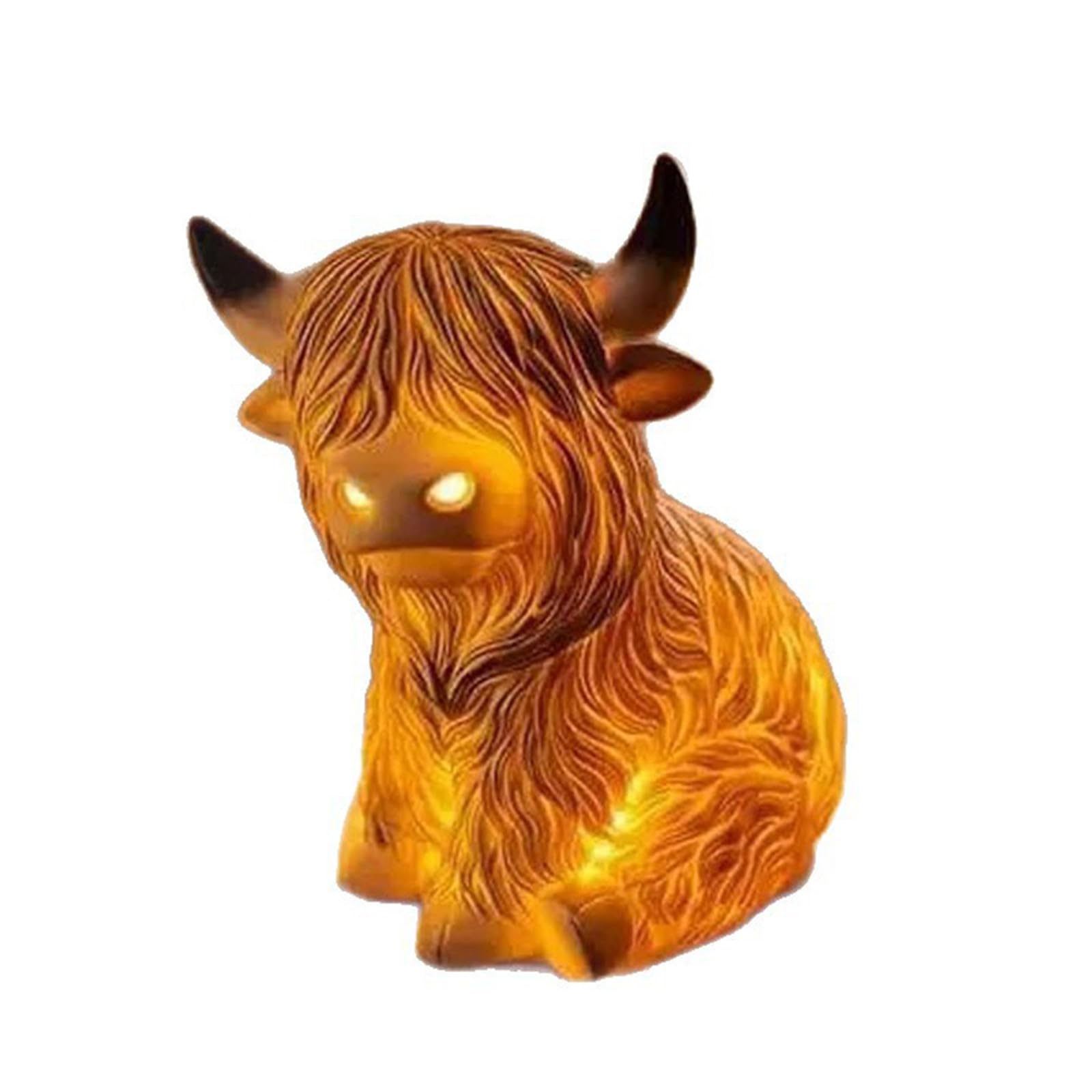 Jazuaiao Resin Cattle Desk Lamp Soft Glow Room Decoration Lamp
