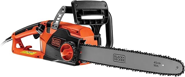 BLACK+DECKER Corded Chainsaw 2200 W 45 cm with Anti Vibration System and Chain Brake System