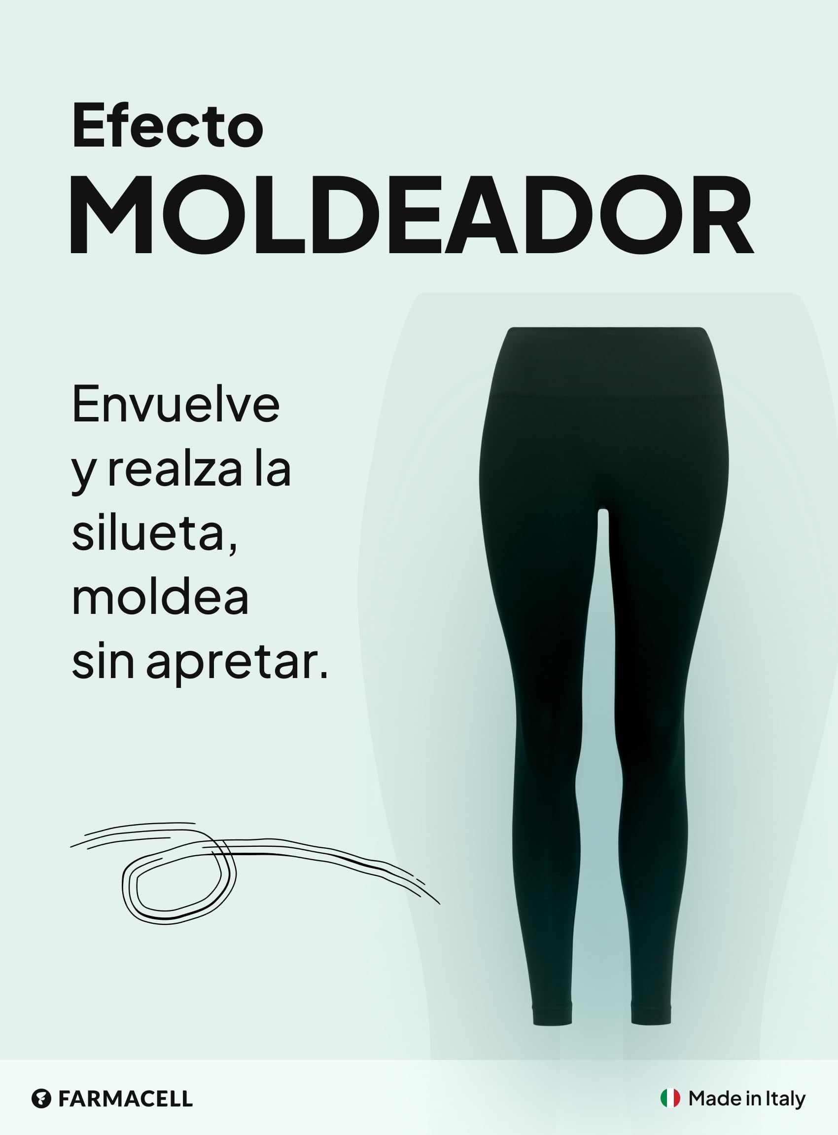 Farmacell Leggings Anticelulitis Mujer con Efecto FIR, Made in Italy, 609YM